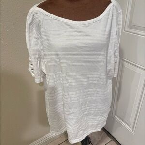 Talbots White Short Sleeve Top